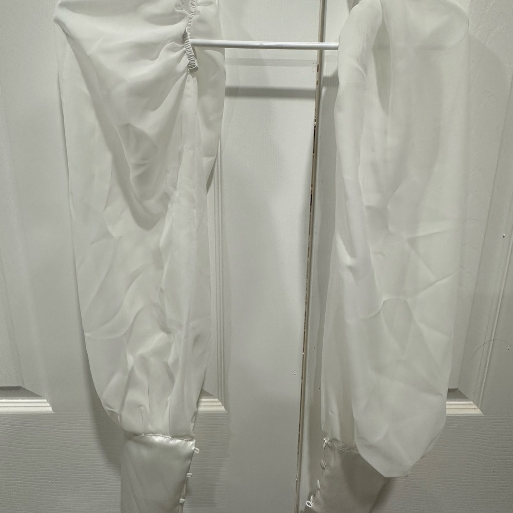 Elegant Sheer White Puff Sleeves for Wedding Dress